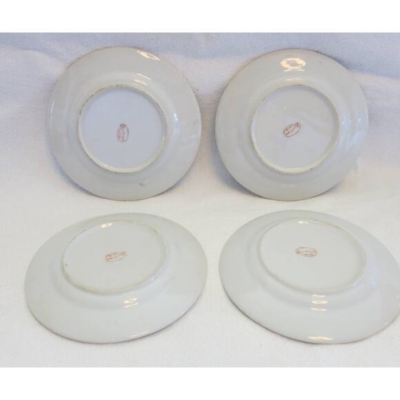 VINTAGE 1950's Grantcrest Childrens China Plates Set of 6 Roses Made In Japan - Picture 5 of 6